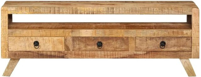 vidaXL TV-Schrank aus Massivholz Mango in Braun B/T/H: 110 x 30 x 40 cm - Bild 1