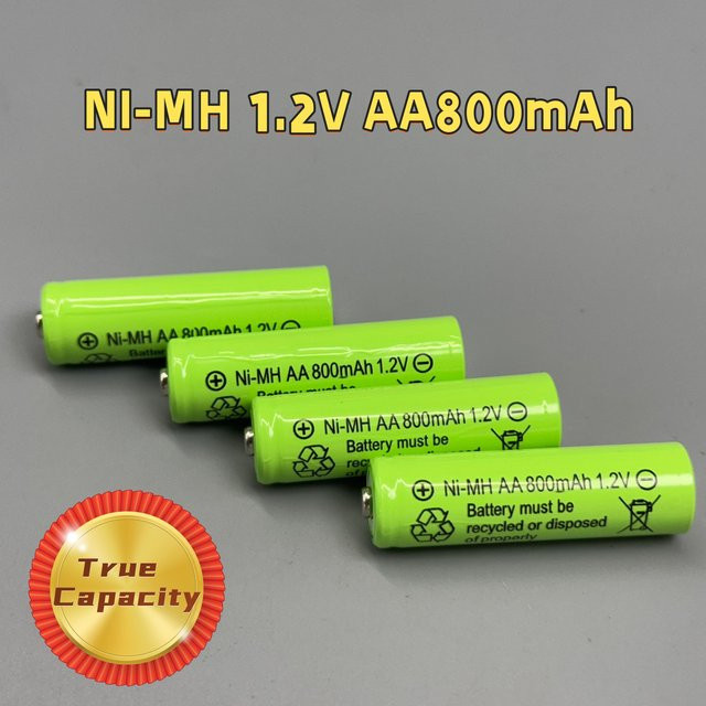 Lerp AA-Akkus 1,2V mit 800mAh Kapazität in Grün, vorgeladen für Gamepads, Mäuse und Tastaturen - Bild 1