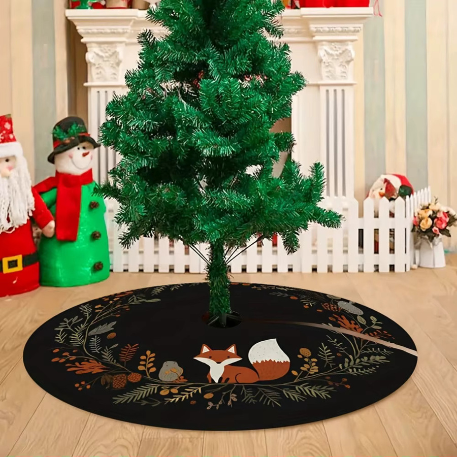 VIKAMA Weihnachtsbaum Kleid mit floralem Muster in Schwarz zur Dekoration deines Weihnachtsbaums - Bild 3