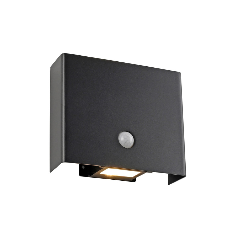 Just Light LED-Akku-Wandleuchte Amin in Schwarz mit Bewegungsmelder und Dämmerungssensor, Up-Down Licht, B/H/T: 8,5 x 15 x 6,5 cm - Bild 2