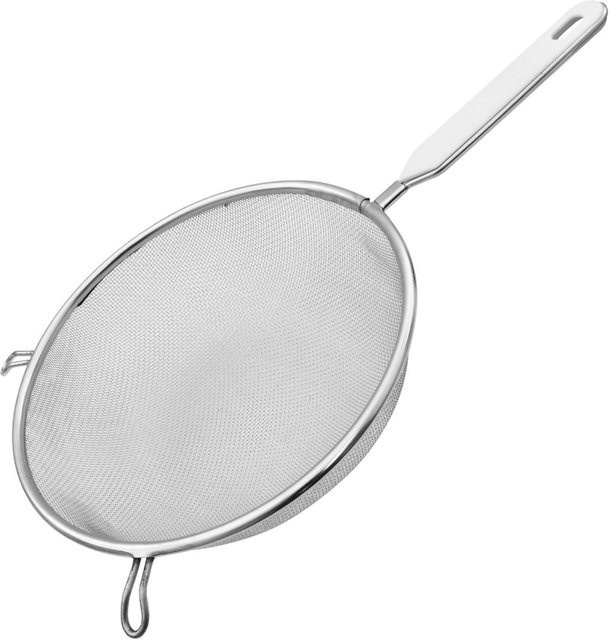 Fackelmann Sieb aus Edelstahl und Kunststoff, silber und weiß, Durchmesser: 20 cm - Bild 1