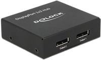 Delock Video und Audio Splitter 1 DisplayPort auf 2 DisplayPort 4K UHD Schwarz - Bild 1