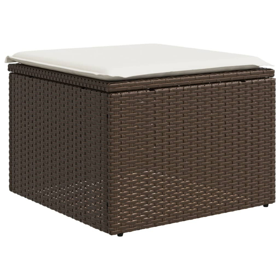 vidaXL 5-tlg Garten-Sofagarnitur aus Polyrattan mit Kissen in Braun - Bild 5