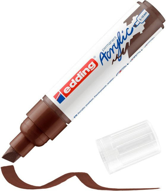 edding 5000 Acrylmarker Breit in Schokobraun mit Pigmenten und Chisel-Spitze - Bild 1