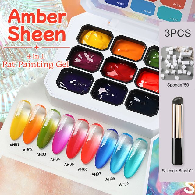 UR SUGAR Jelly Patting Gel Nagellack-Set, glänzend, 3-teilig - Bild 1
