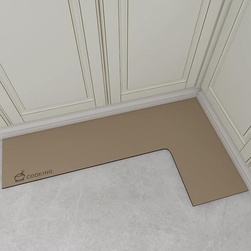 L-förmige Küchenbodenmatte von Yiran Furniture, schmutzabweisend und rutschfest, wasserabsorbierend und schnelltrocknend, B/T/H: 160 x 100 x 50 cm - Bild 1
