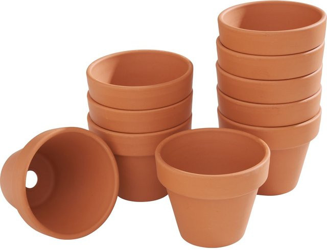VBS Terrakotta-Töpfe in Braun, 10er Set, Durchmesser: 6 cm - Bild 1
