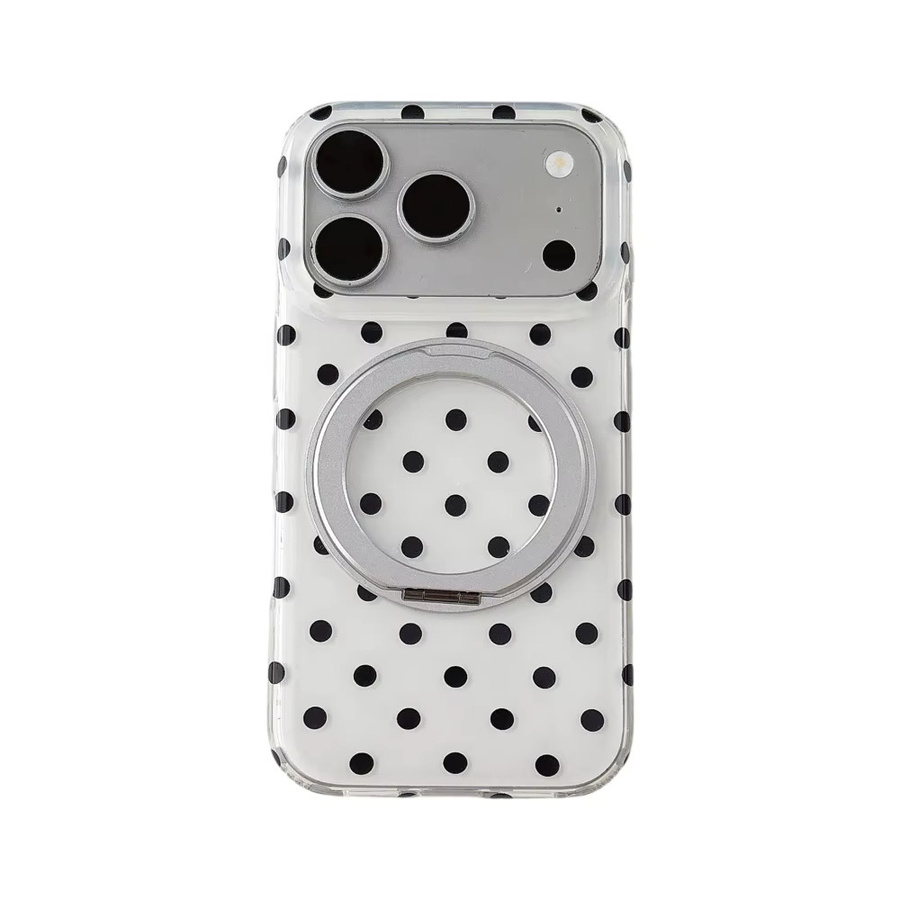 Apple iPhone Handyhülle mit buntem koreanischem Polka-Dot-Muster und MagSafe-Unterstützung in Multicolour und Weiß - Bild 3