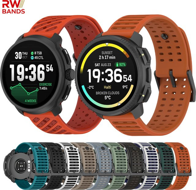 RWBANDS Uhrenarmband Silikon, 22 mm, Schwarz, Unisex - Bild 1