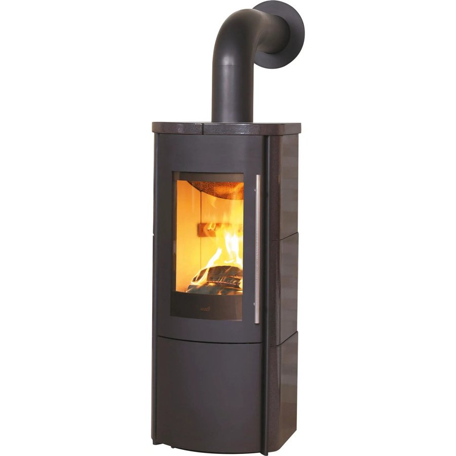 Hark Lova ECOplus Rua Kaminofen mit Kacheln in Meteorschwarz, 6 kW mit Automatik - Bild 2