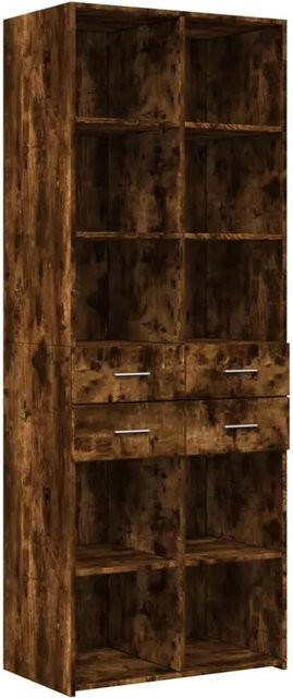 vidaXL Highboard Räuchereiche Modern, Farbe Braun, B/T/H: 70 x 42,5 x 185 cm - Bild 1