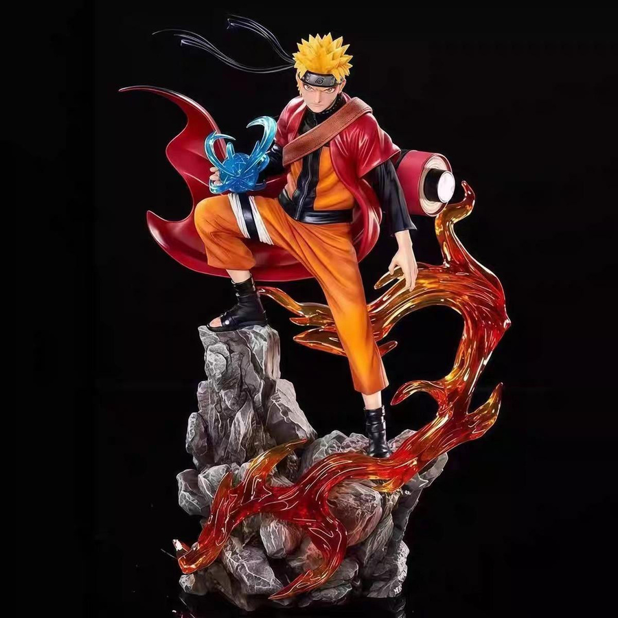 Yiran toy 1 Naruto Actionfigur Uzumaki Naruto Uchiha Sasuke PVC 23cm - Bild 4