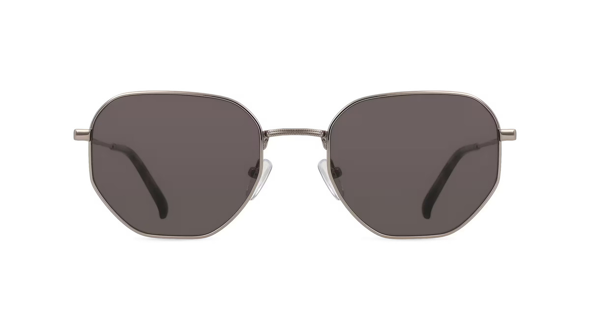 Fielmann BD 573 SUN CL AARON Sonnenbrille, Vollrand, Geometrisch, Edelstahl, Unisex, Grau - Bild 1