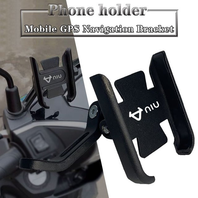 Gekong CNC Lenker Rückspiegel Handy Halterung und GPS Halterung für NIU N1 N1S M1 U1 M + NGT in Schwarz - Bild 1