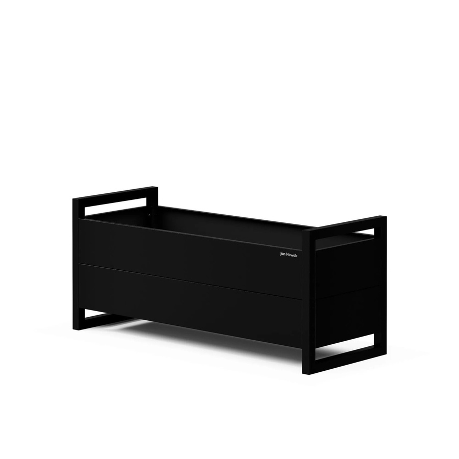 JAN NOWAK Blumenkübelverkleidung MARGARET aus Metall in Schwarz, B/T/H: 100 x 43 x 38 cm - Bild 2