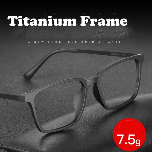 ISENGHUO Lesebrille, Titan, Vollrand, Square, Unisex, black - Bild 1