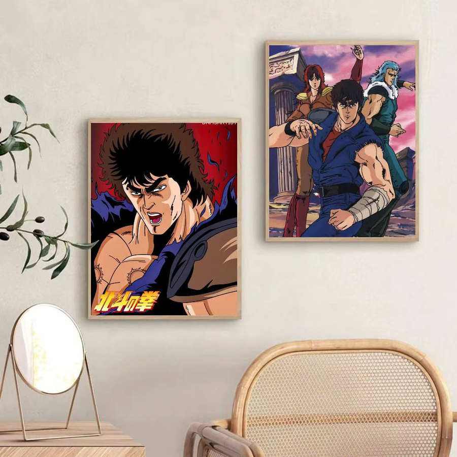 Anime Fist Of The North Star Poster Aufkleber, wasserfester Wandkunstdruck für Wohnzimmer und Schlafzimmer, Mehrfarbig, B/H: 15 x 10 cm - Bild 5