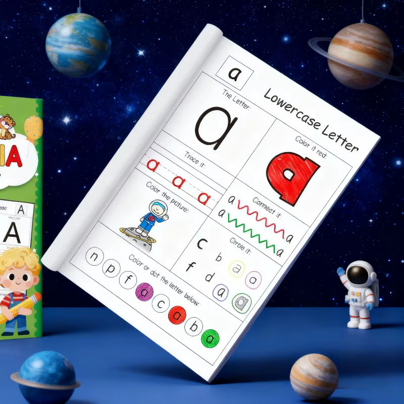 BOHY Englisches Übungsbuch für Kinder zum Alphabet und zur Wortzeichnung, Rot und Mehrfarbig - Bild 6