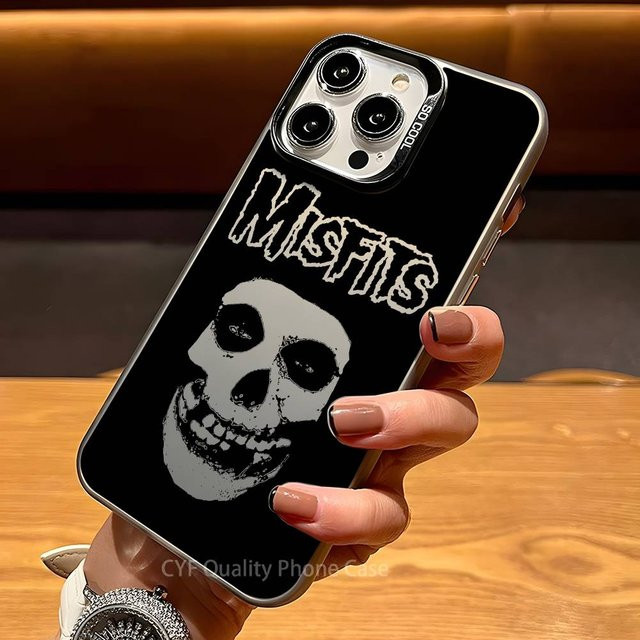 Misfits Rockband Handyhülle mit Schutzbeschichtung für Apple iPhone 11 bis 16 Pro Max Plus in Schwarz - Bild 1