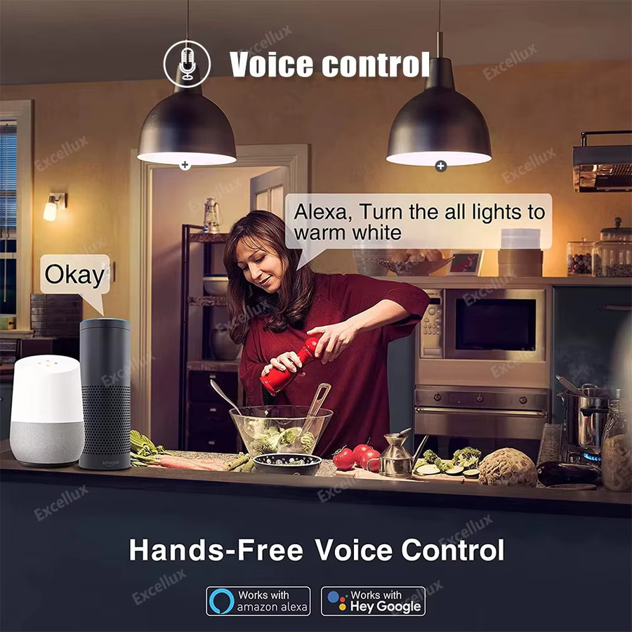 Excellux Smart LED Lampe WiFi Zigbee RGB Kerzenlampe und Spotlicht dimmbar mit Alexa Sprachsteuerung 3000–6500 K - Bild 3