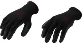 BGS Mechaniker-Handschuhe Größe 9 (L) in Schwarz mit PU-Beschichtung nach EN 388 - Bild 1