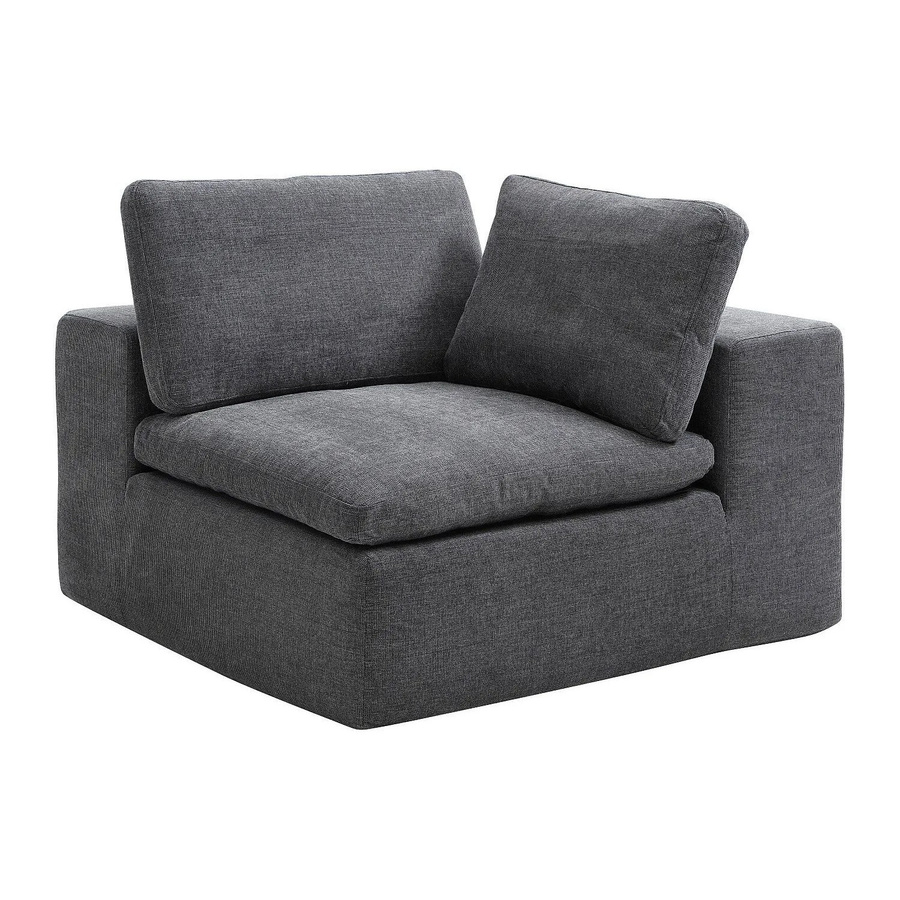 Vente-unique Sessel Cortoline mit gerader Rückenlehne in Anthrazitgrau, Höhe: 112 cm - Bild 2