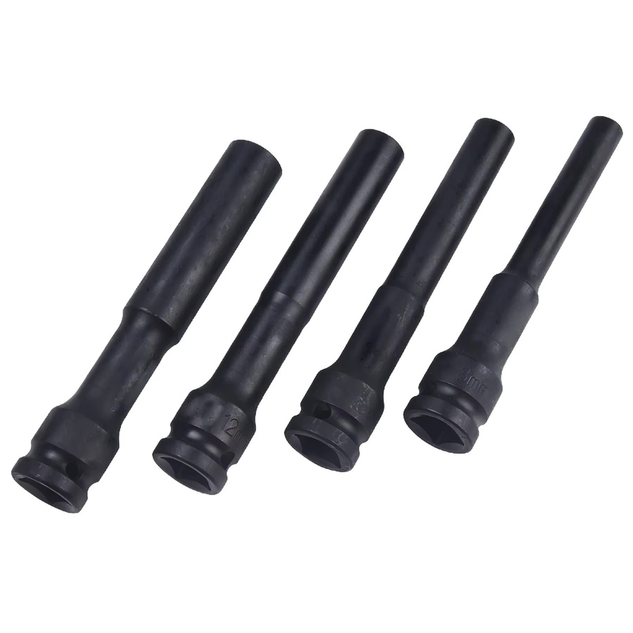 VIBRATITE Antriebssockel Set mit Innensechskant, 4 Stück, 8–14 mm Kopfdurchmesser, Schwarz, 1/2 Zoll Adapter für Schraubenschlüssel - Bild 3