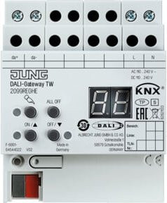 Jung KNX DALI-Gateway Dimmer TW REG 4 TE 2099 REGHE in Weiß - Bild 1