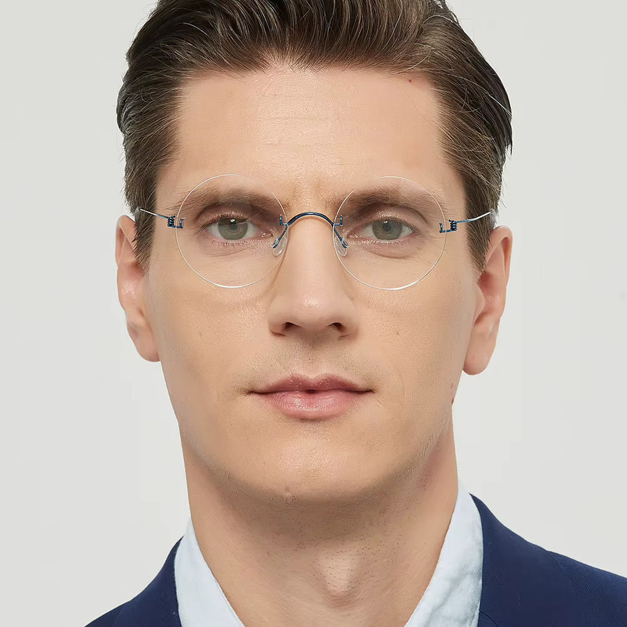TUTU Korrektionsbrille, randlos, rund, Titan, Unisex - Bild 2