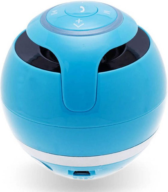 Tragbarer PRISMA Mini Bluetooth Lautsprecher mit LED, Hi-Fi Subwoofer und TF-Player, Blau - Bild 1