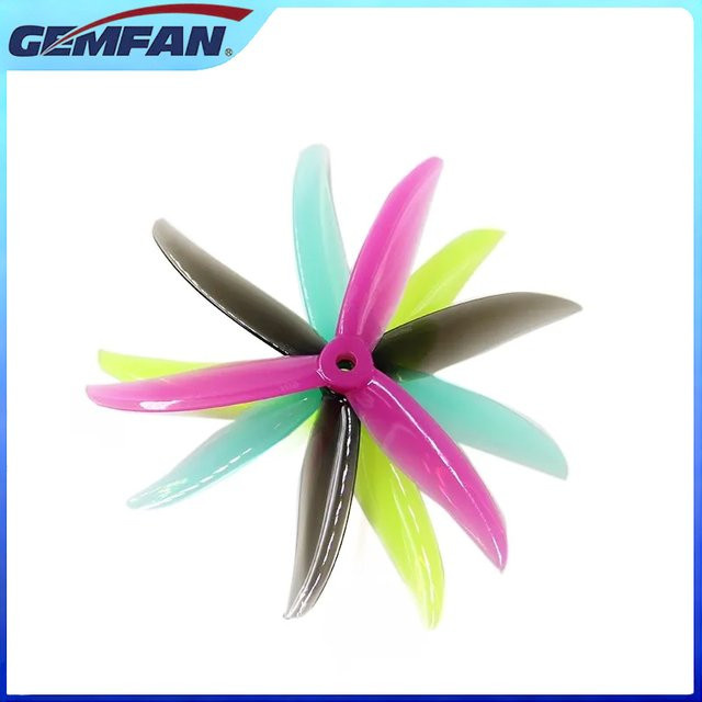 Gemfan SBANG 4934 3-Blatt-PC-Propeller für 5-Zoll-FPV-Freestyle-Renndrohnen, 4 Paar (8 Stück), Multicolour - Bild 1
