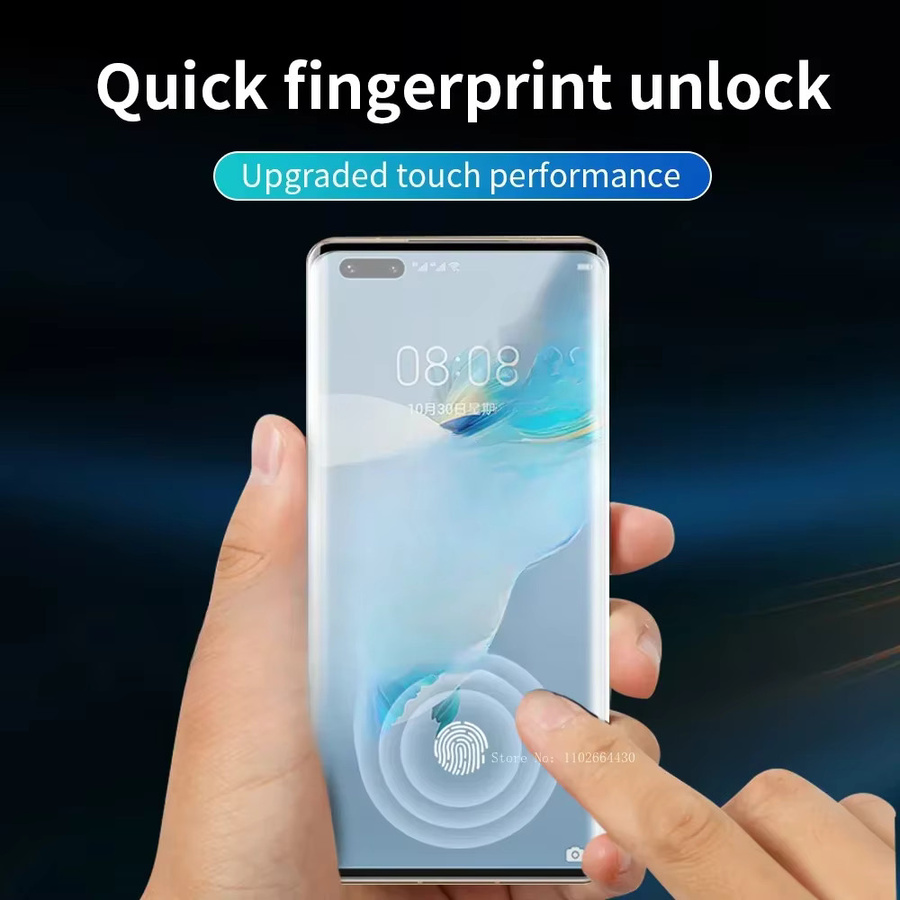 3 Stück UV-gehärtetes Schutzglas mit Vollkleber für Huawei Nova 7, 8, P30, P40, Mate 20, 30, 30E, 40 Pro, Plus, RS, 40E in Transparent - Bild 6