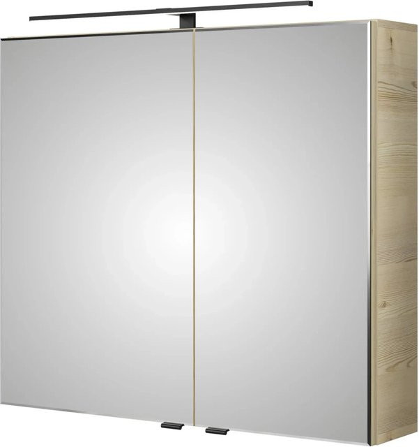 Pelipal Spiegelschrank Quantum 07 Polar Pinie Quer mit LED-Beleuchtung und Sensor-Schalter, Breite: 80 cm - Bild 1