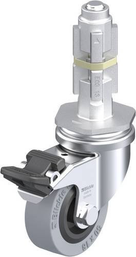 Blickle Lenkrolle LRA-VPA 50G-FI-E03 mit Feststeller, Farbe: Schwarz/Grau/Silber, Rad-Durchmesser: 50 mm, Tragfähigkeit: 40 kg - Bild 1