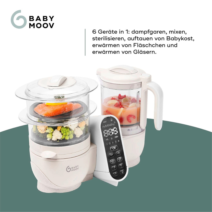 Babymoov NutribabyPlus Babynahrungszubereiter und Sterilisator in Beige - Bild 3