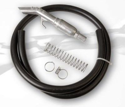 Bauer Schlauchgarnitur für Handpumpe Typ K 10 C, elektrisch leitfähig, DN 19 x 4, mit Auslaufventil AV 20 und Knickschutzfeder, Farbe: Schwarz, Länge: 4 m - Bild 1
