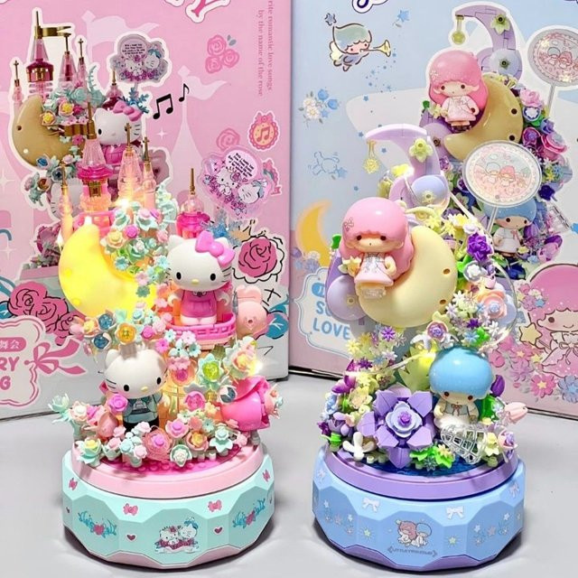 Sanrio Moonlight Society Hello Kitty Little Twin Stars Spieluhr Bausteine Blind Box - Bild 1