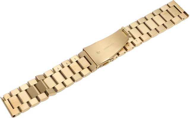 Fishine Uhrenarmband Edelstahl, 3 Glieder, Schnellverschluss, beige - Bild 1
