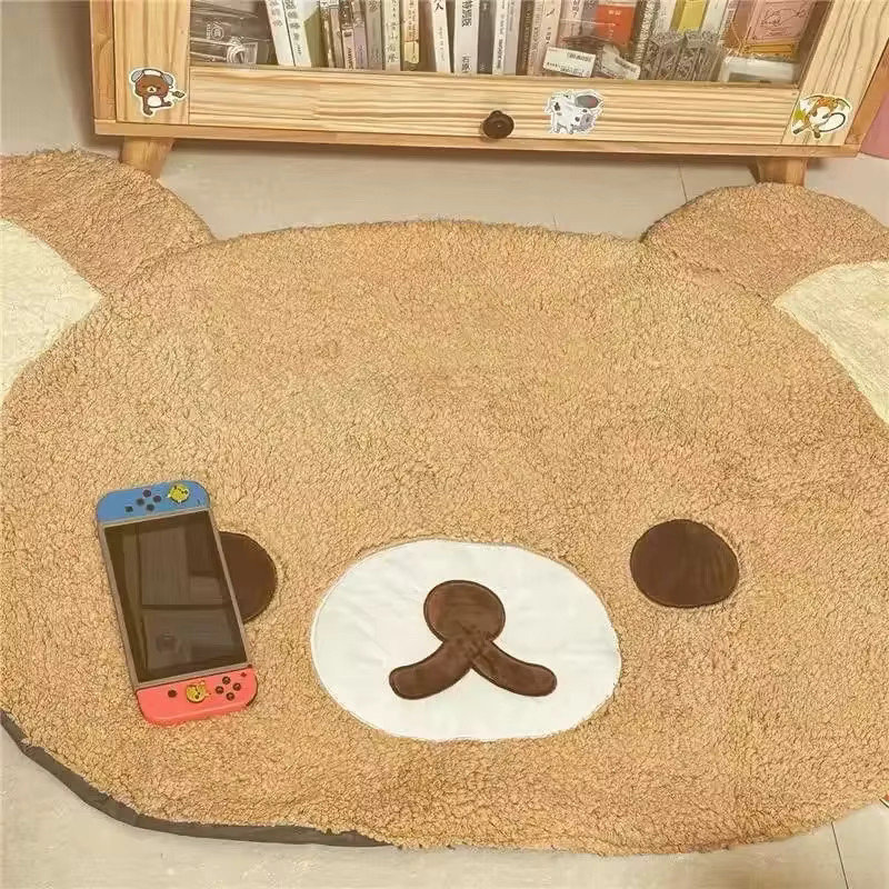 VIKAMA Kinderzimmer-Bettvorleger mit Kawaii Tier-Motiv, weiche rutschfeste Bodenmatte für Badezimmer und Heimdekoration, B/T: 60 x 40 cm - Bild 2