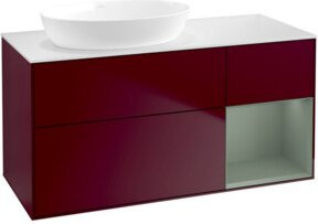 V&B Waschtischunterschrank Finion mit Wandbeleuchtung in Weiß, B/T/H: 120 x 50,1 x 50,1 cm - Bild 1