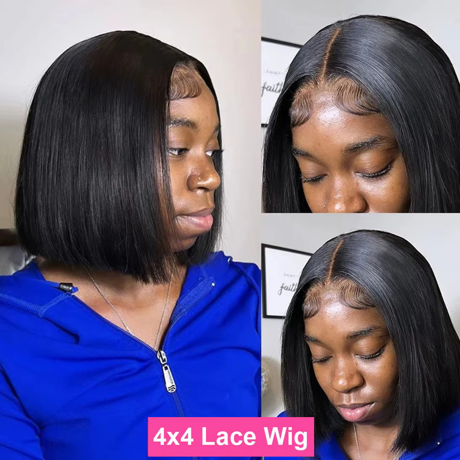 MissDorxuan Bob Perücke, 13x4 Lace Frontal, 100% Brasilianisches Echthaar, 200 Dichte - Bild 2