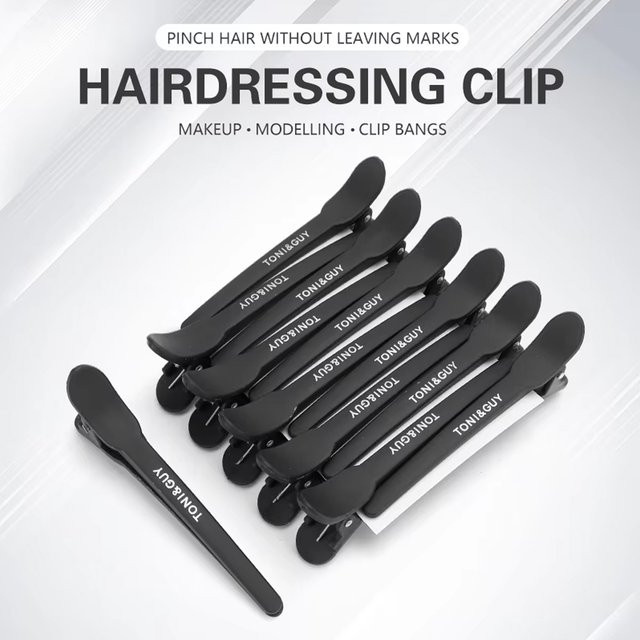 12-teiliges Haarspangen-Set, Friseur-Clips, rutschfest, Unisex - Bild 1