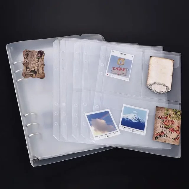 Transparente A5 Aufbewahrungstasche mit 6-Loch Softshell Strap für Scrapbook und Stanzformen - Bild 1