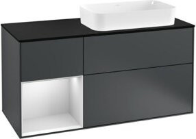 V&B Waschtischunterschrank Finion in Mattblau lackiert, Breite: 120 cm, Tiefe: 50,1 cm, Höhe: 50,1 cm - Bild 1