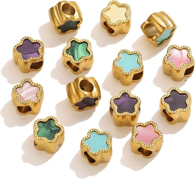 Aiovlo Schmuck-Spacer, Edelstahl, Gold, Unisex - Bild 1
