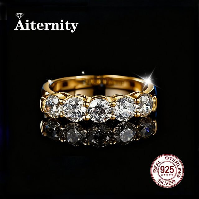 AITERNITY Moissanit-Ring, 925 Silber, Zirkonia, Unisex - Bild 1
