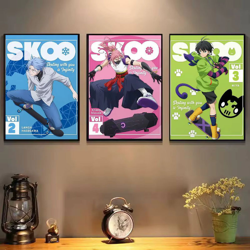 Anime Cool Boy S-Sk8 The Infinity Wandposter, selbstklebend, mehrfarbig, Papier, Rechteckig, Breite: 20 cm, Höhe: 15 cm - Bild 3