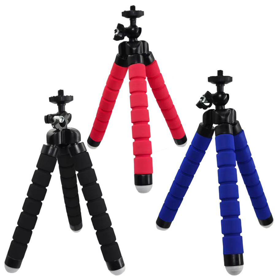 AKwing Tragbares Mini-Stativ für dein Smartphone in Weiß mit Halterungsclip und Oktopus-Funktion als Selfie-Stick und Einbeinstativ - Bild 3
