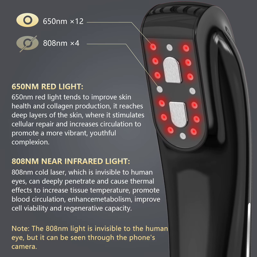 KTS Kaltlaser-Therapiegerät in Schwarz mit 4 x 808 nm Wellenlänge zur elektrischen Nervenstimulation bei Körperschmerzen sowie Gelenk- und Muskelgewebebeschwerden - Bild 2