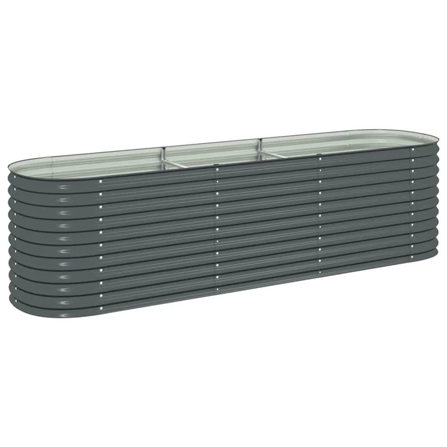 DELUKE Rundes Hochbeet BLUMO aus verzinktem Stahl in Grau, B/T/H: 80 x 80 x 81 cm - Bild 2